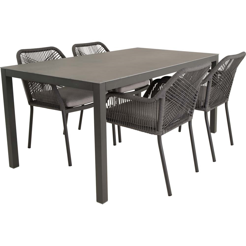 Lesli Living - Bistrostoel Akita - Grijs - 56x62x81cm