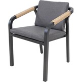 Lesli Living - Bistrostoel Rimini - Zwart - 58x60x75cm - Set van 4