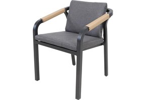 Lesli Living - Bistrostoel Rimini - Zwart - 58x60x75cm - Set van 4