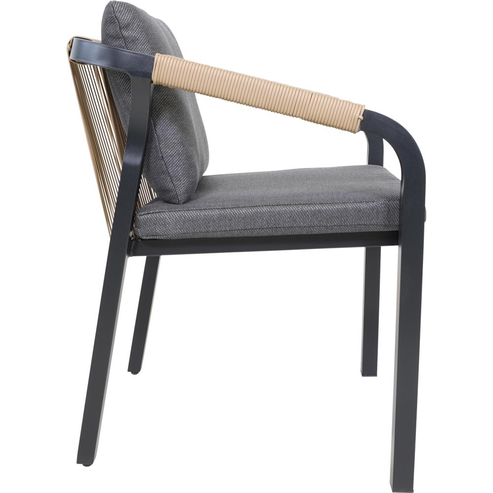 Lesli Living - Bistrostoel Rimini - Zwart - 58x60x75cm - Set van 4