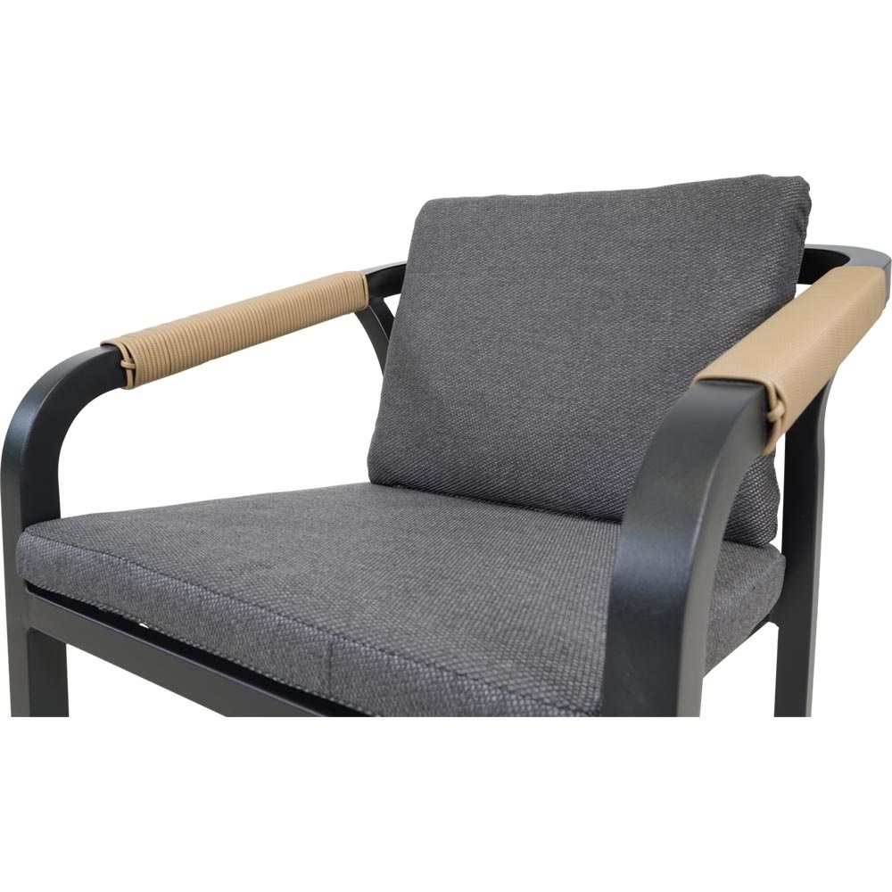 Lesli Living - Bistrostoel Rimini - Zwart - 58x60x75cm