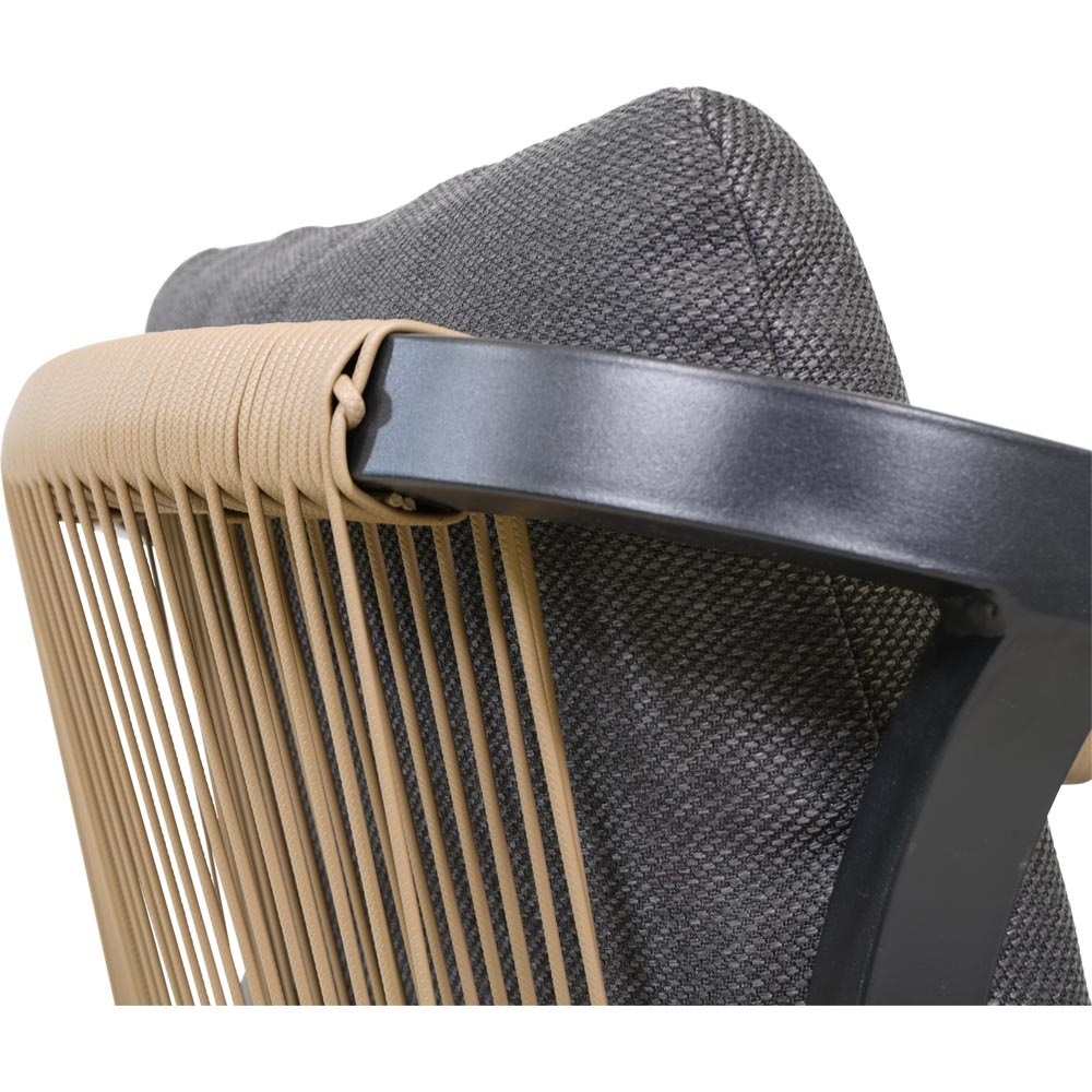 Lesli Living - Bistrostoel Rimini - Zwart - 58x60x75cm