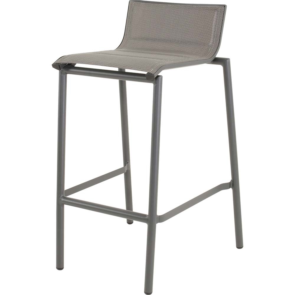 Lesli Living - Bistrostoel Milazzo - Antraciet - 52x54x89cm - Set van 4