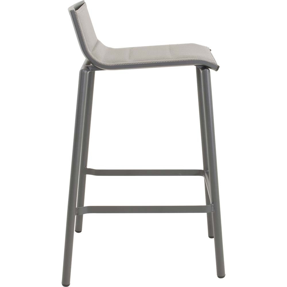 Lesli Living - Bistrostoel Milazzo - Antraciet - 52x54x89cm - Set van 4
