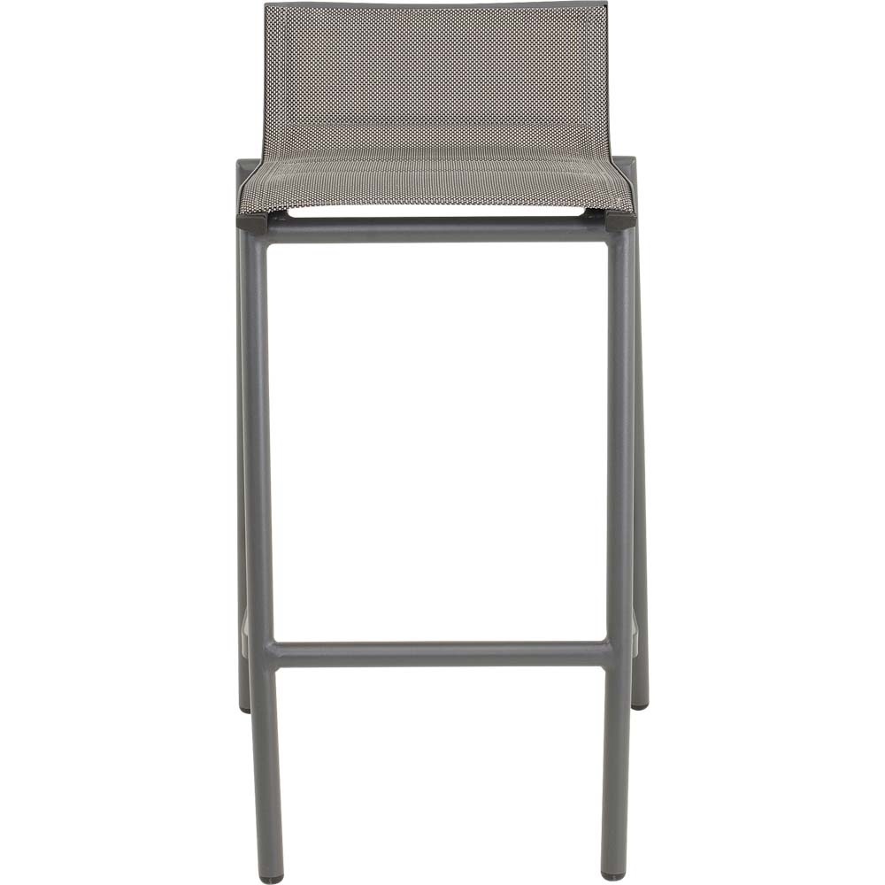 Lesli Living - Bistrostoel Milazzo - Antraciet - 52x54x89cm - Set van 4