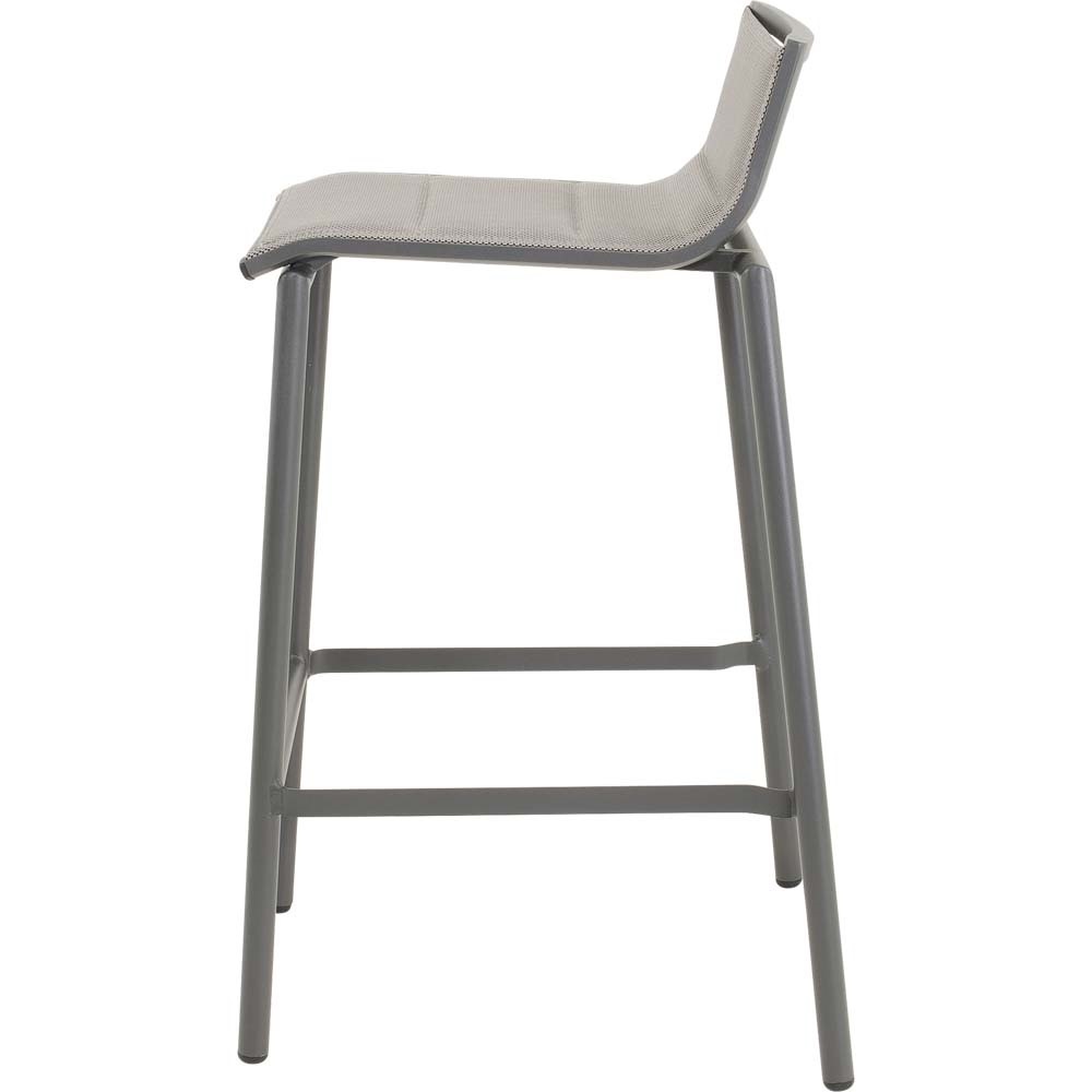 Lesli Living - Bistrostoel Milazzo - Antraciet - 52x54x89cm