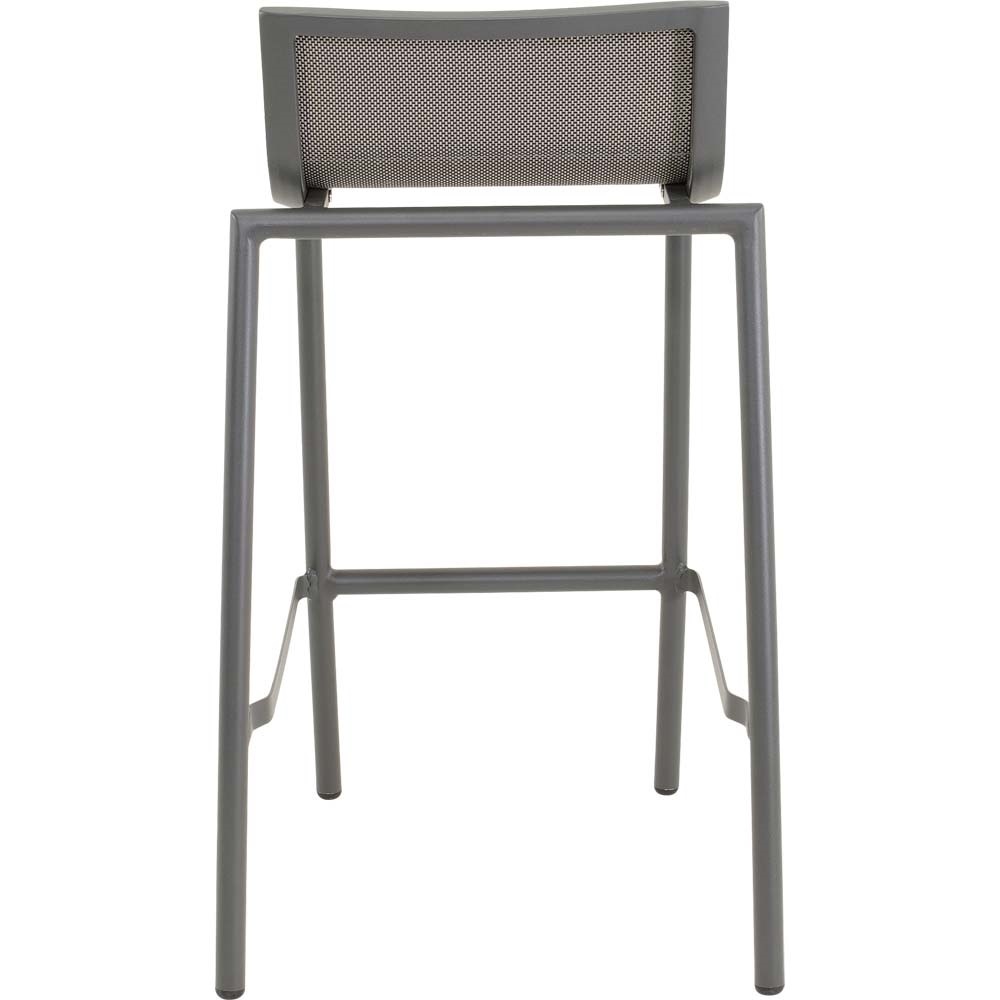 Lesli Living - Bistrostoel Milazzo - Antraciet - 52x54x89cm - Set van 4