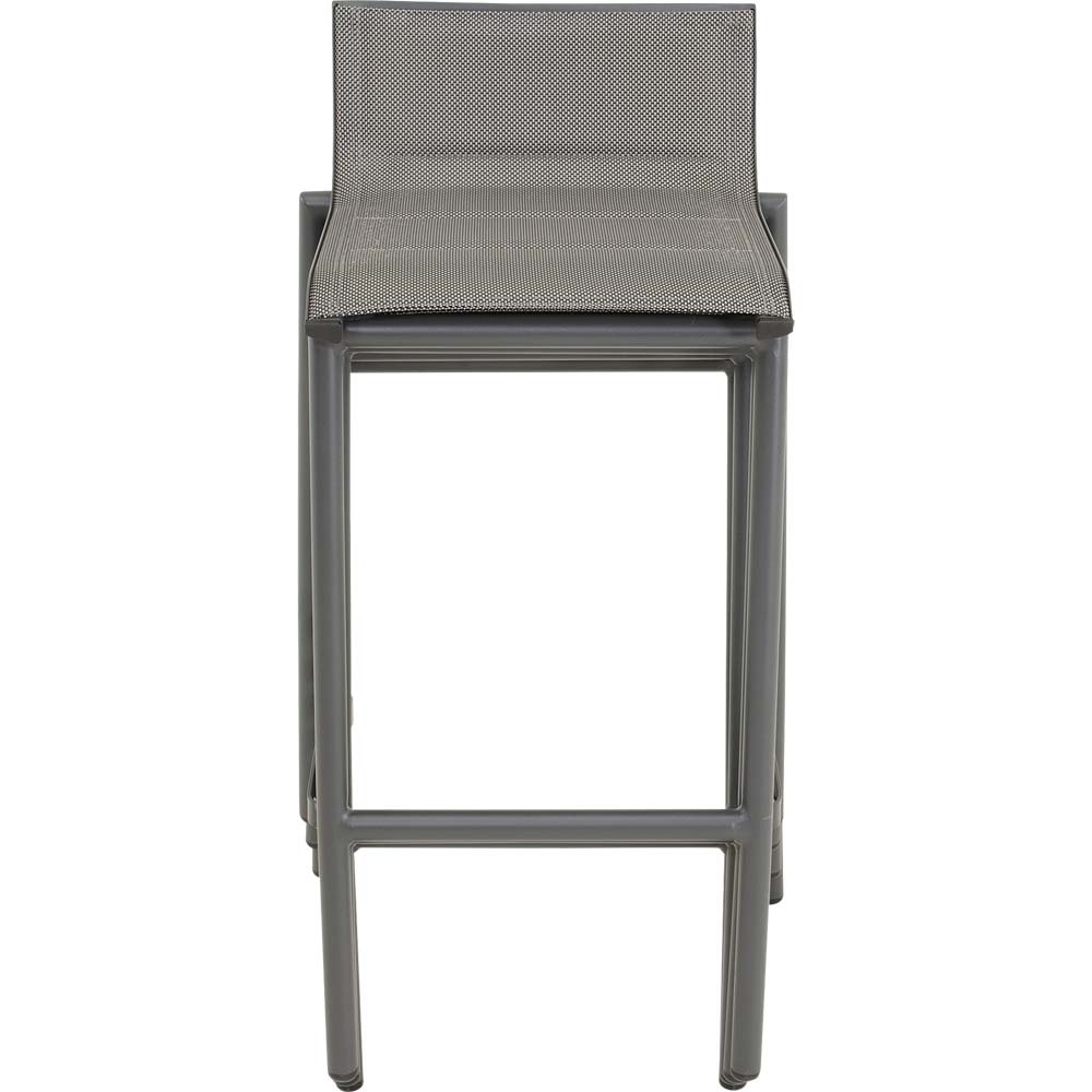 Lesli Living - Bistrostoel Milazzo - Antraciet - 52x54x89cm - Set van 4