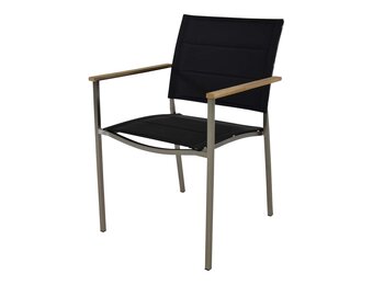 Lesli Living - Bistrostoel Marmaris - Zwart - 55∕56x62x85cm