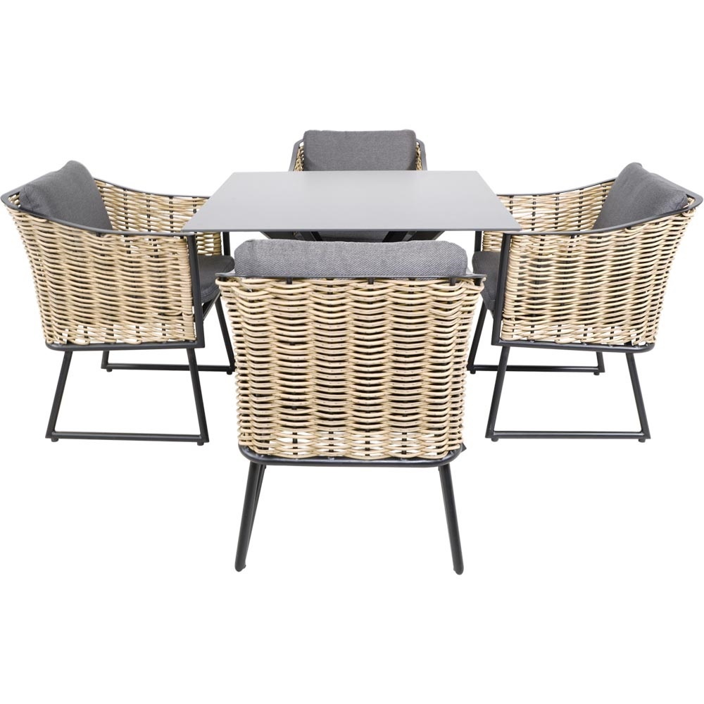 Lesli Living - Tuintafel Crest - Zwart - 90x90x73cm