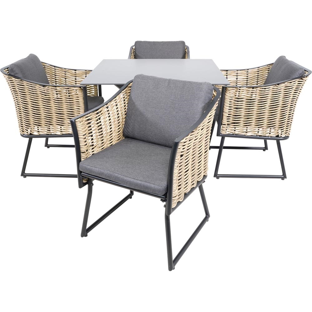 Lesli Living - Tuintafel Crest - Zwart - 90x90x73cm