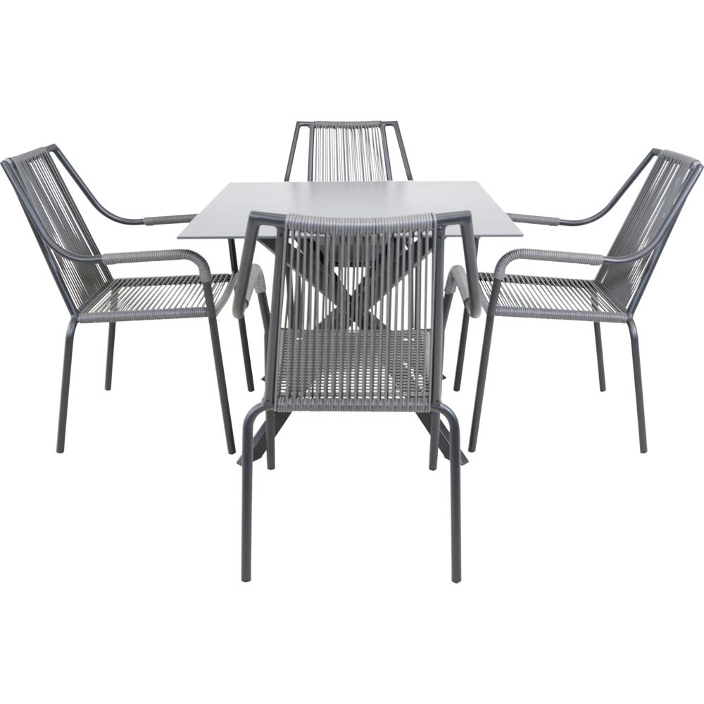 Lesli Living - Tuintafel Crest - Zwart - 90x90x73cm