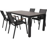 Lesli Living - Bistrostoel Tarragona - Zwart - 56x65x88cm