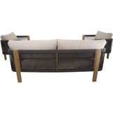 Lesli Living - Loungebank Sora - Zwart - 177x74x66cm