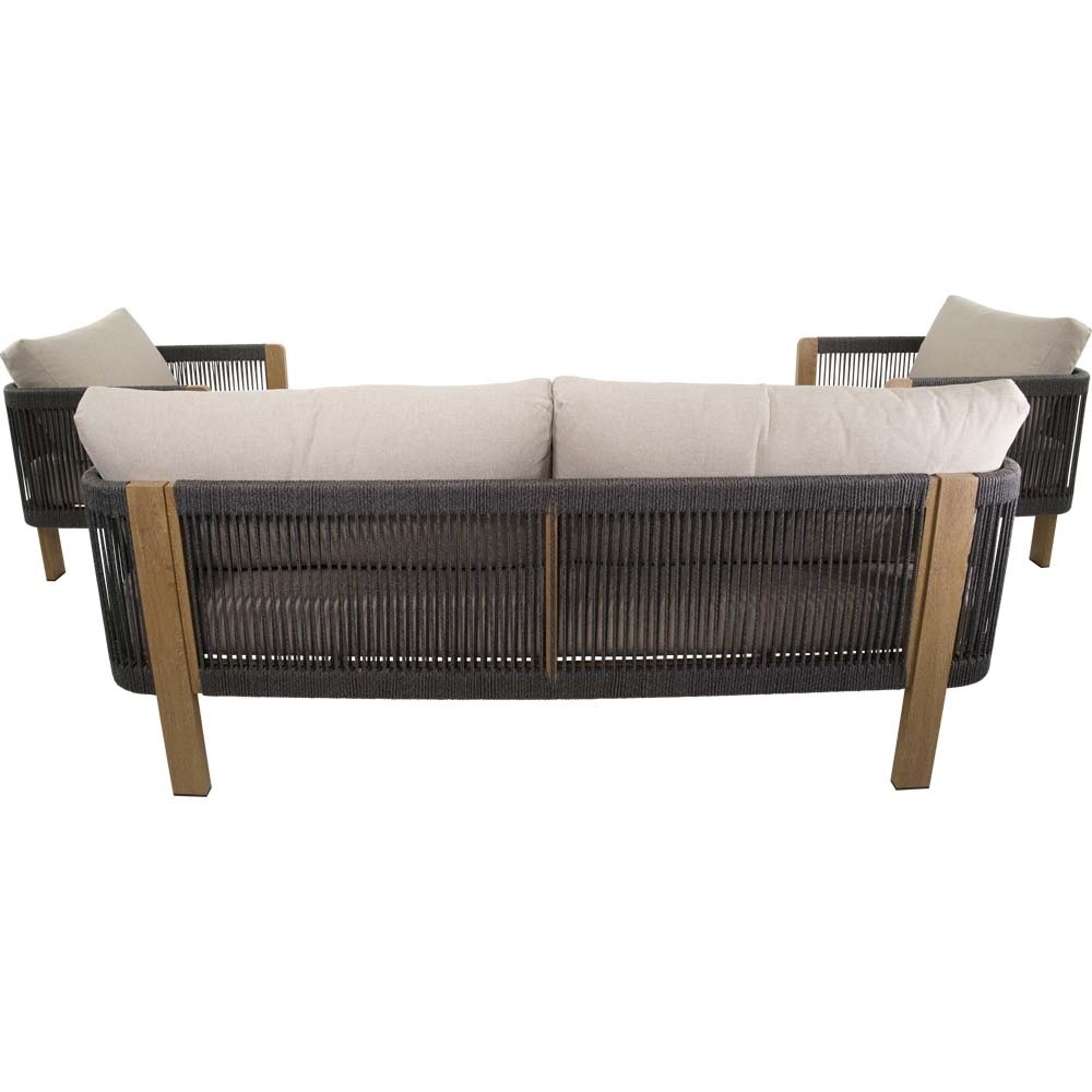 Lesli Living - Loungebank Sora - Zwart - 177x74x66cm
