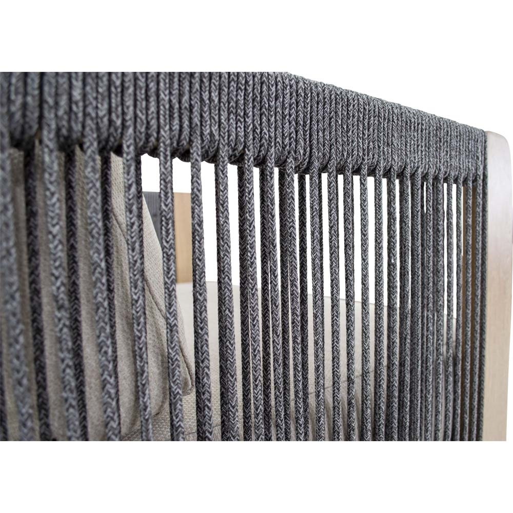 Lesli Living - Loungebank Sora - Zwart - 177x74x66cm