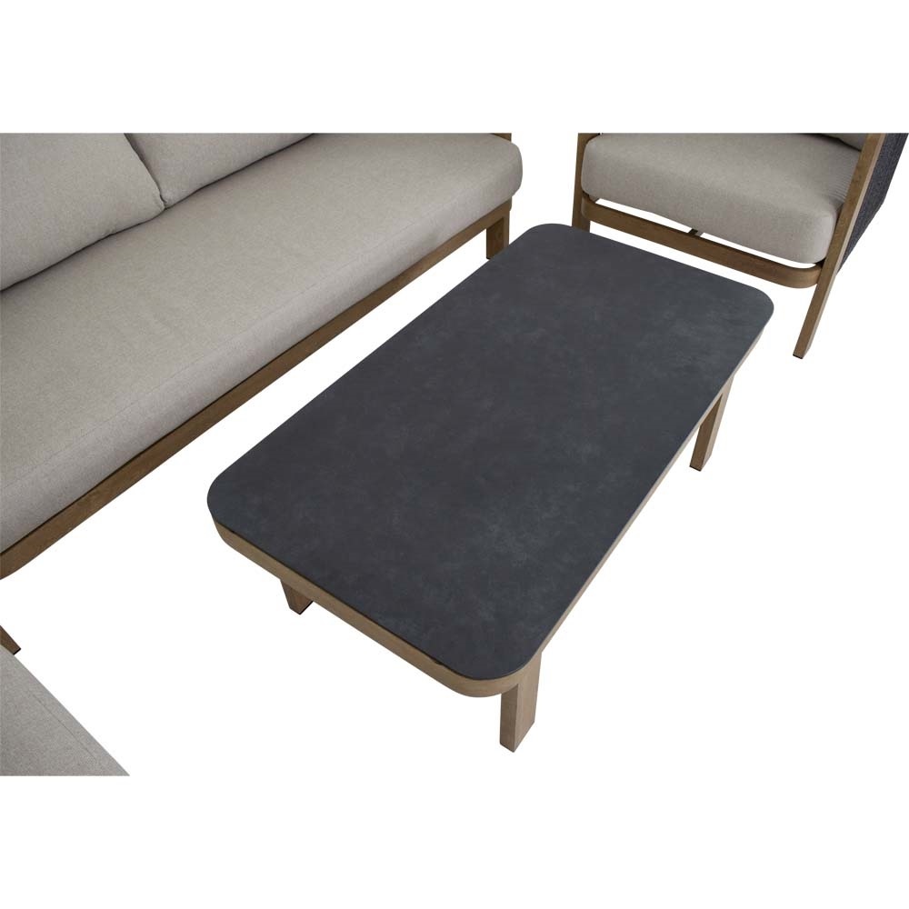 Lesli Living - Loungebank Sora - Zwart - 177x74x66cm