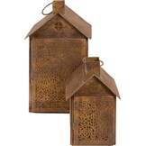 Lesli Living - Lantaarn Spot - Zwart - 15x14x22cm