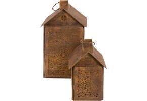 Lesli Living - Lantaarn Spot - Zwart - 15x14x22cm