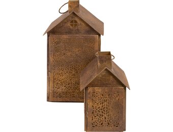 Lesli Living - Lantaarn Spot - Zwart - 15x14x22cm