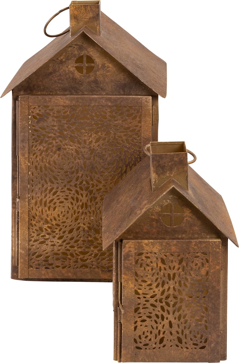 Lesli Living - Lantaarn Spot - Zwart - 15x14x22cm