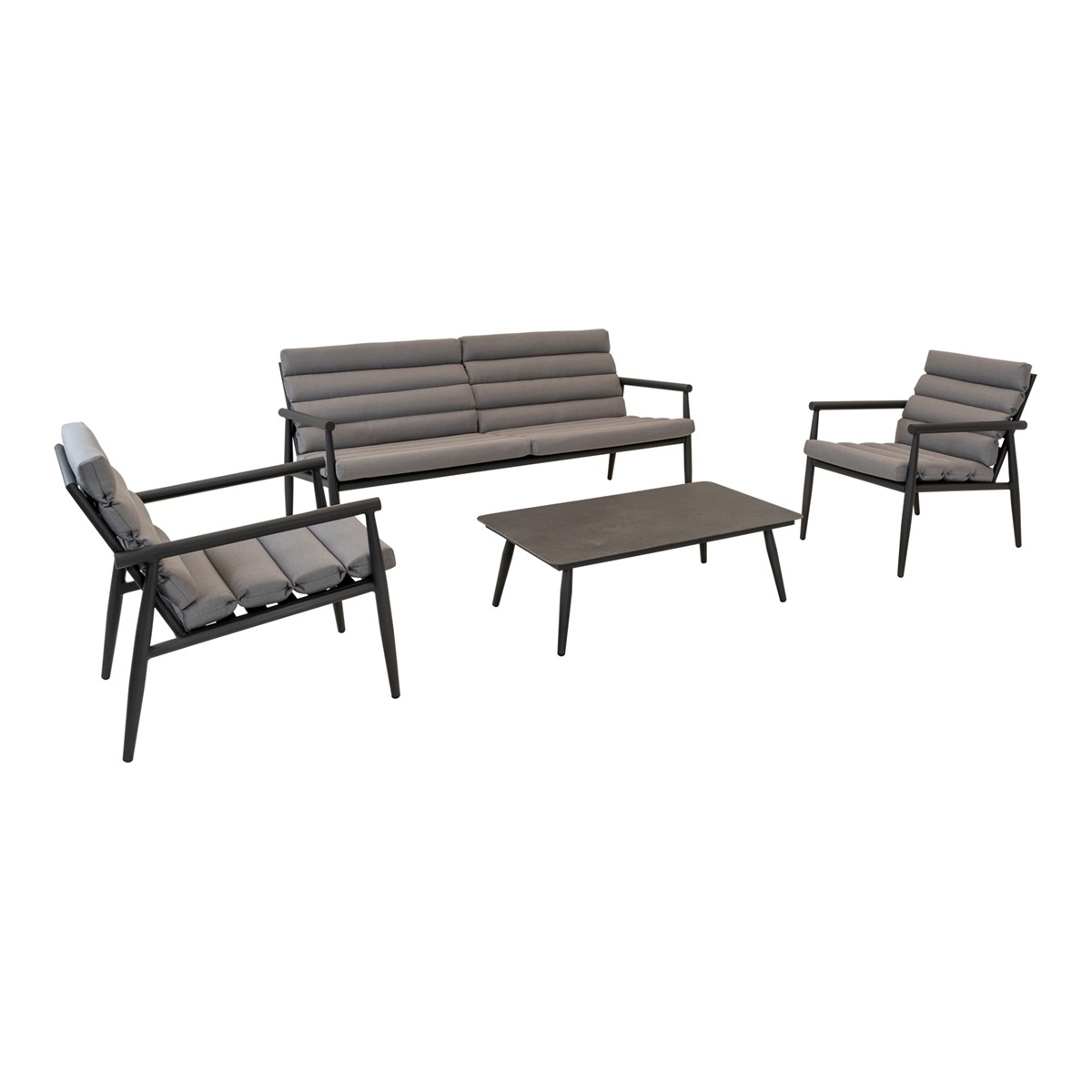 Lesli Living - Loungebank Harper - Grijs - 168x76x72cm