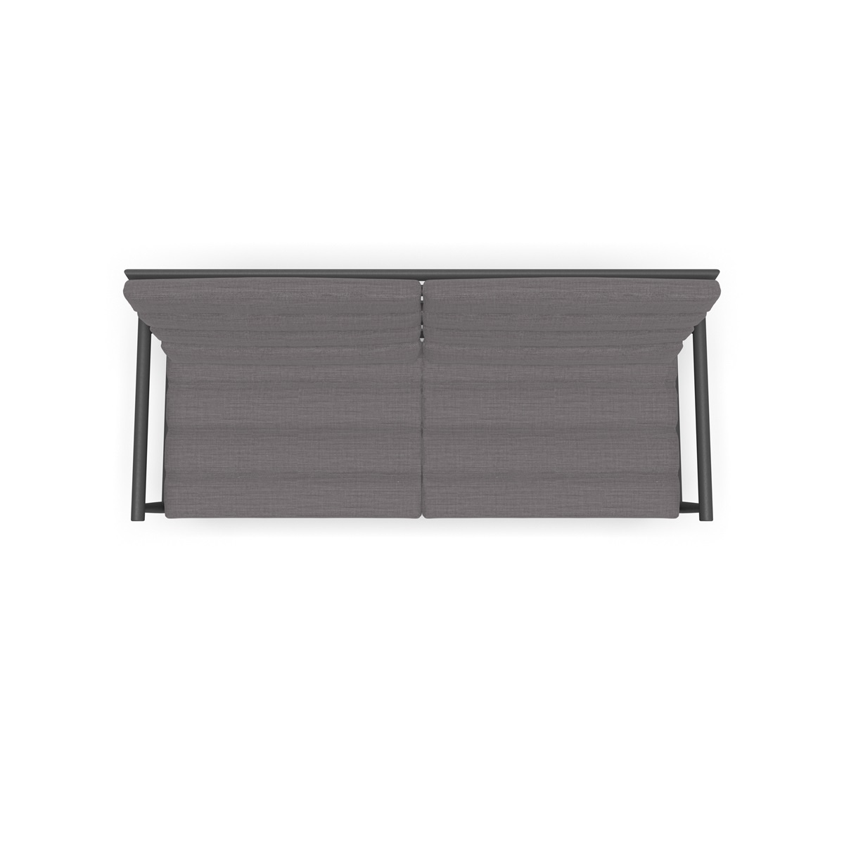 Lesli Living - Loungebank Harper - Grijs - 168x76x72cm