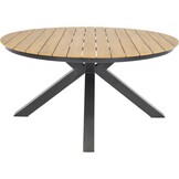 Lesli Living - Tuintafel Arezzo - Antraciet - Ø150x74cm