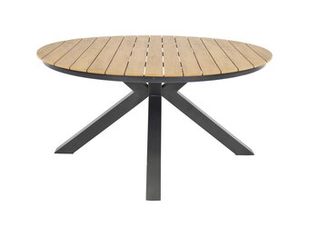 Lesli Living - Tuintafel Arezzo - Antraciet - Ø150x74cm