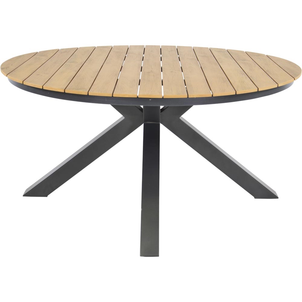 Lesli Living - Tuintafel Arezzo - Antraciet - Ø150x74cm