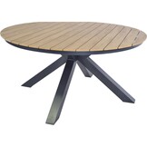Lesli Living - Tuintafel Arezzo - Antraciet - Ø150x74cm
