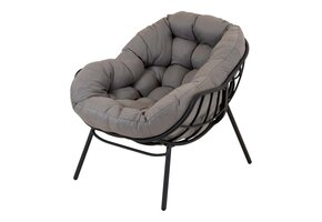 Lesli Living - Bistrostoel Cozy - Grijs - 97x101x93cm