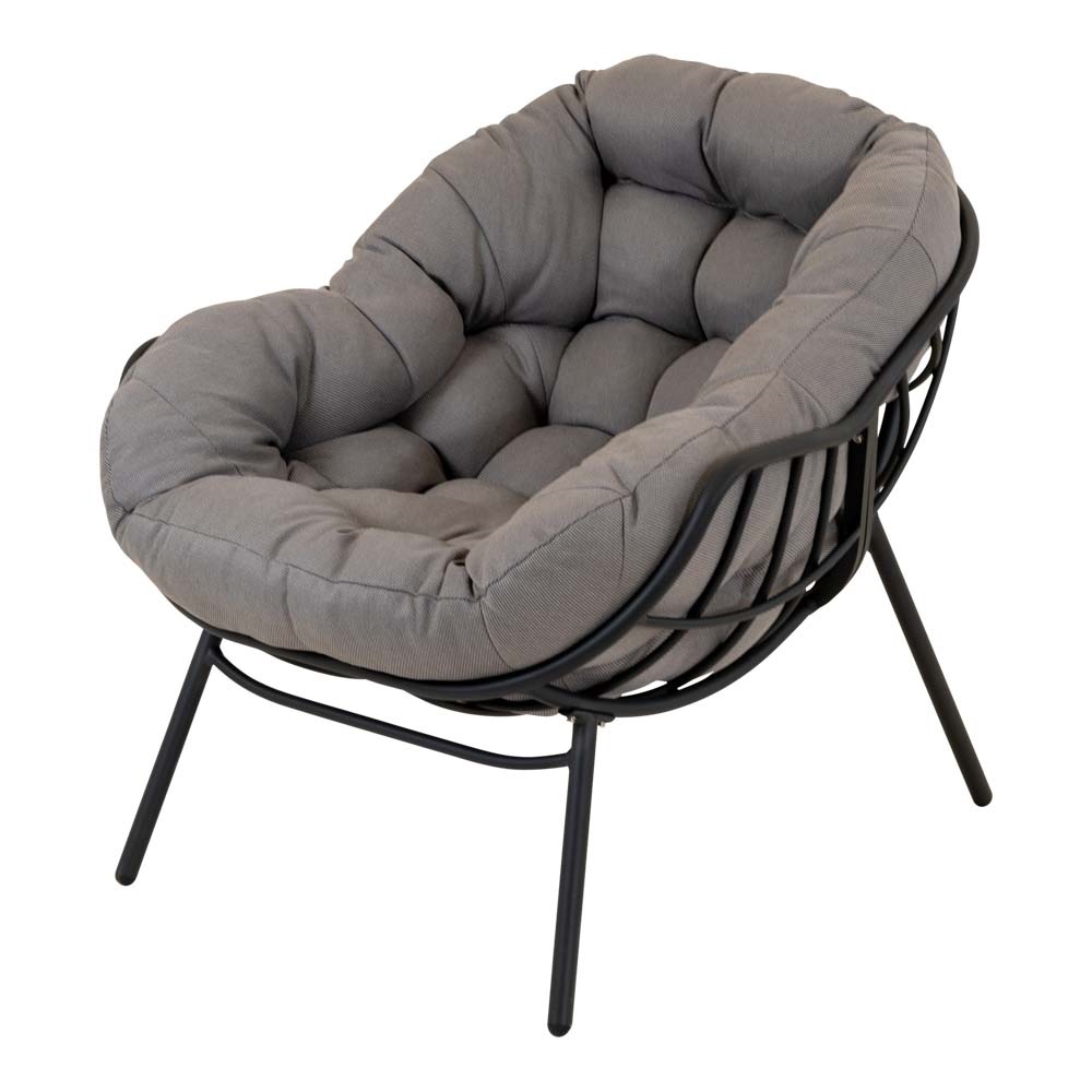 Lesli Living - Bistrostoel Cozy - Grijs - 97x101x93cm