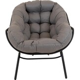 Lesli Living - Bistrostoel Cozy - Grijs - 97x101x93cm