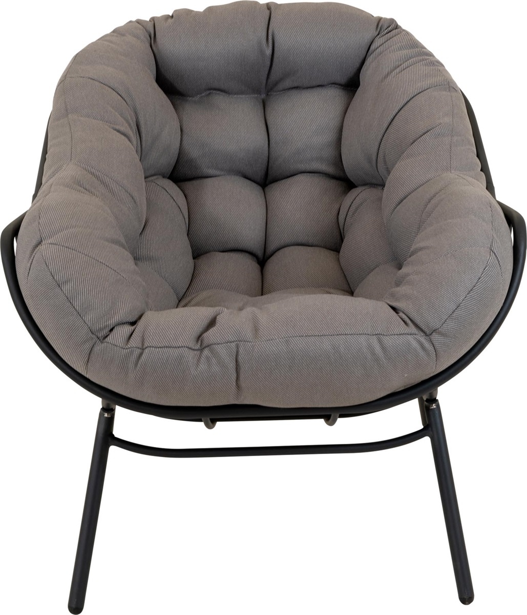 Lesli Living - Bistrostoel Cozy - Grijs - 97x101x93cm