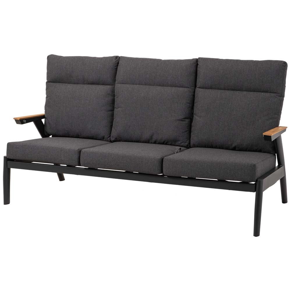 Lesli Living - Loveseat Florence - Zwart - 190x84x94cm