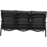 Lesli Living - Loveseat Florence - Zwart - 190x84x94cm
