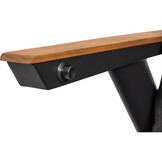 Lesli Living - Loveseat Florence - Zwart - 190x84x94cm