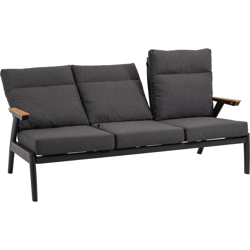 Lesli Living - Loveseat Florence - Zwart - 190x84x94cm