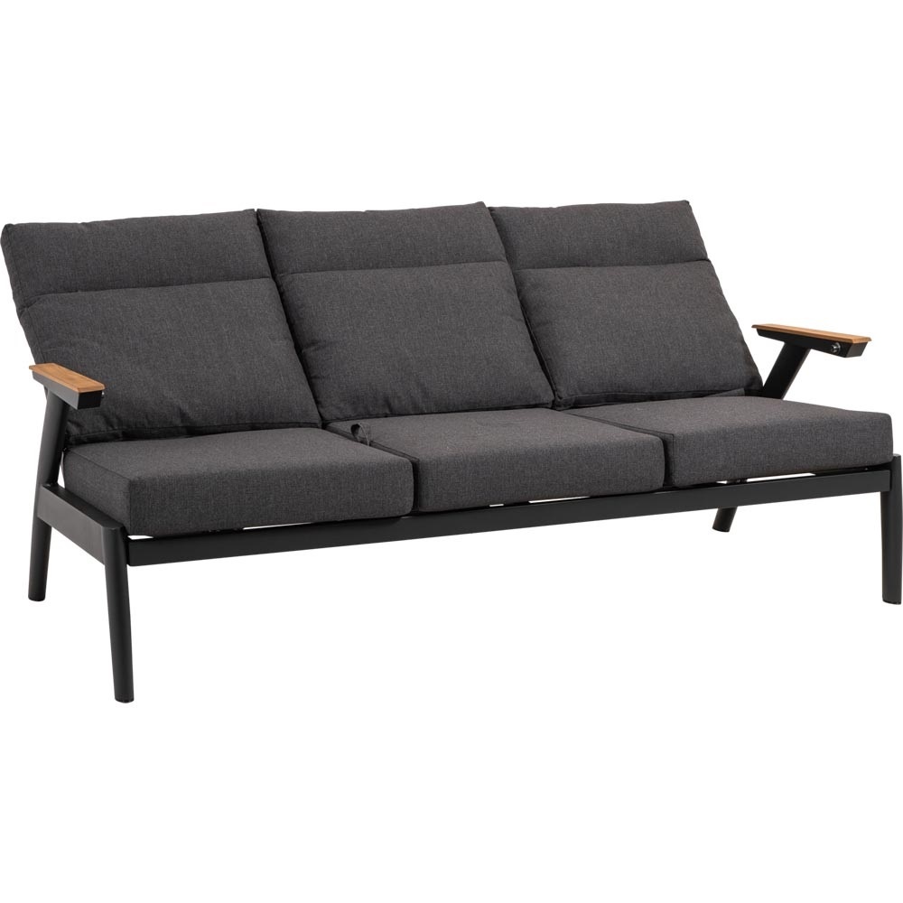Lesli Living - Loveseat Florence - Zwart - 190x84x94cm