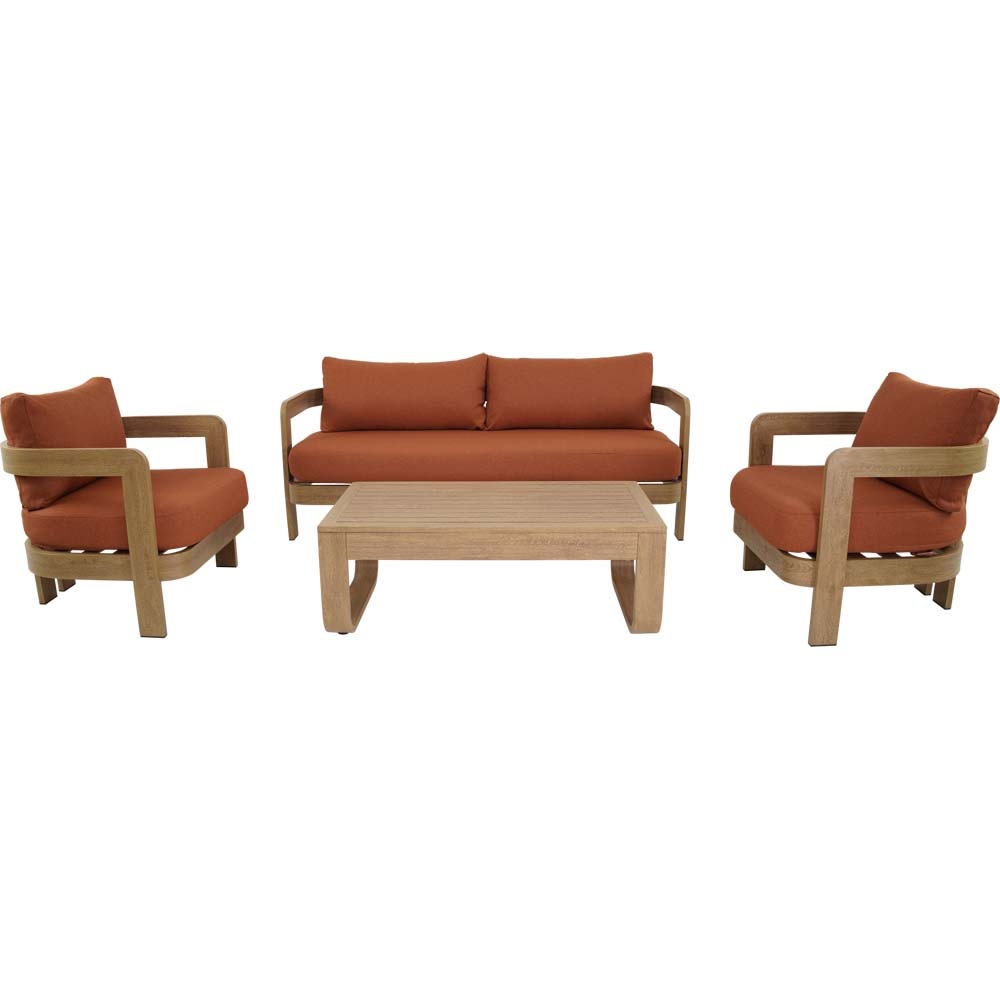 Lesli Living - Loungebank Mylo - Rood - 185x72,5x66cm