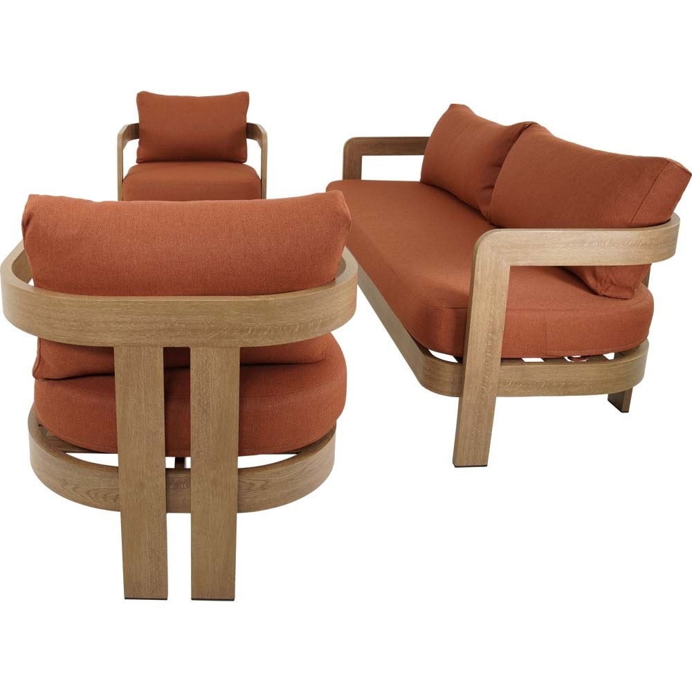 Lesli Living - Loungebank Mylo - Rood - 185x72,5x66cm