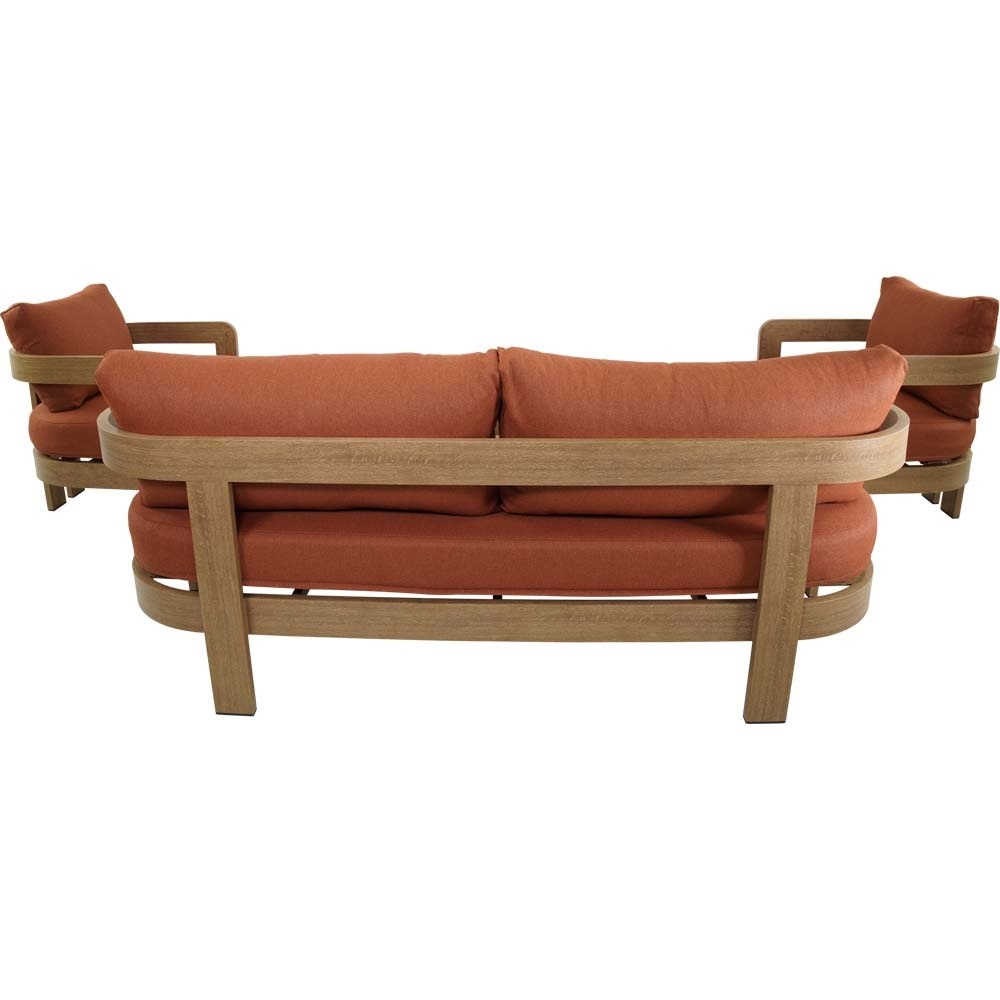 Lesli Living - Loungebank Mylo - Rood - 185x72,5x66cm