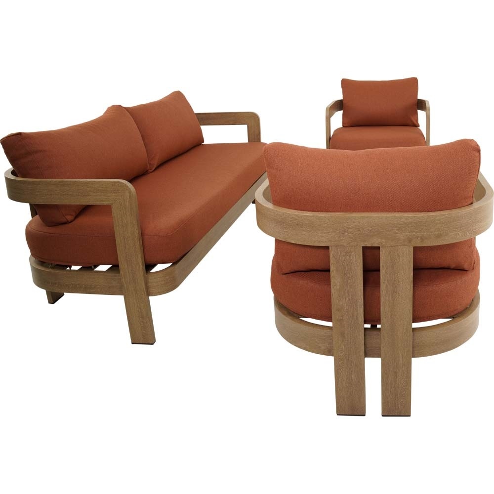 Lesli Living - Loungebank Mylo - Rood - 185x72,5x66cm