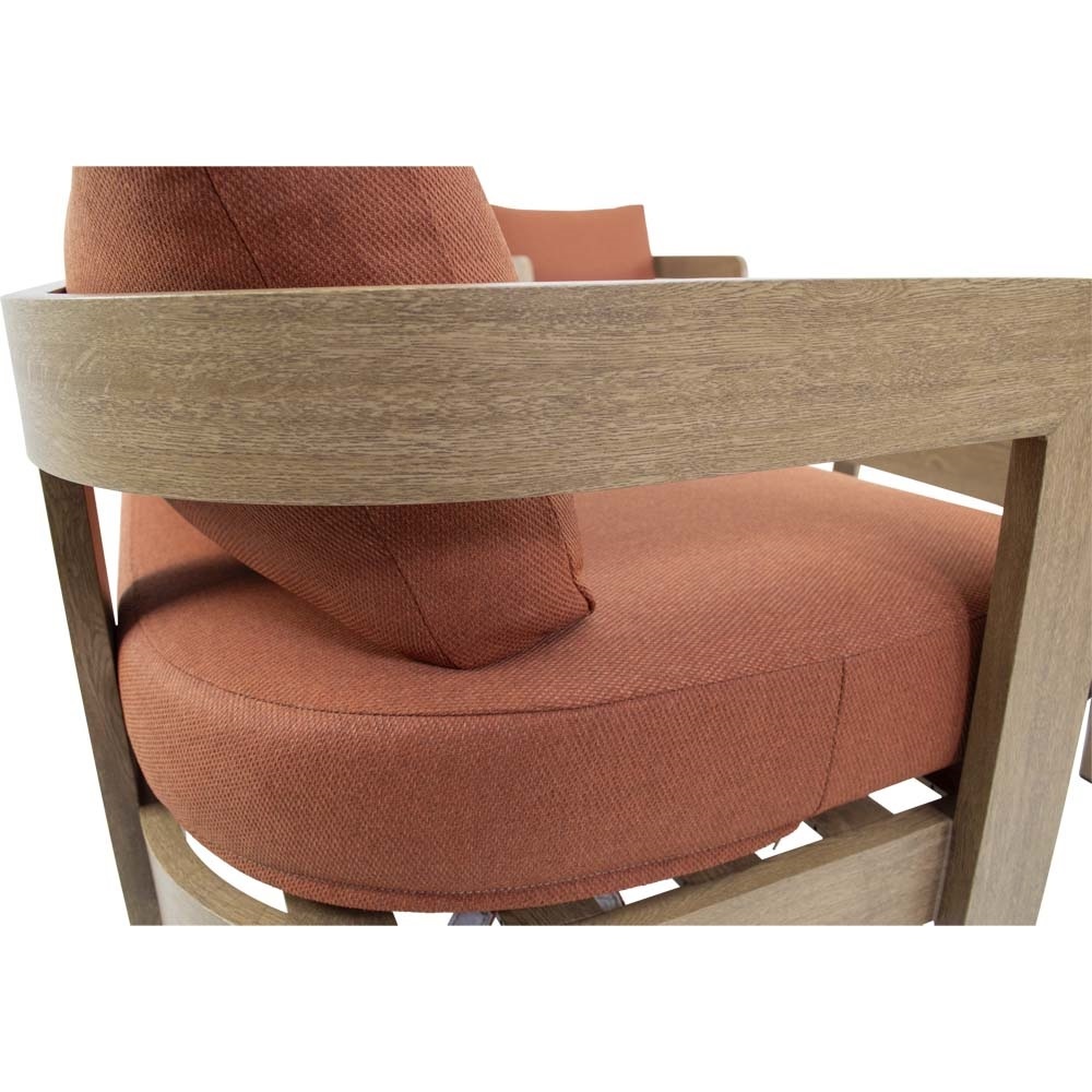 Lesli Living - Loungebank Mylo - Rood - 185x72,5x66cm
