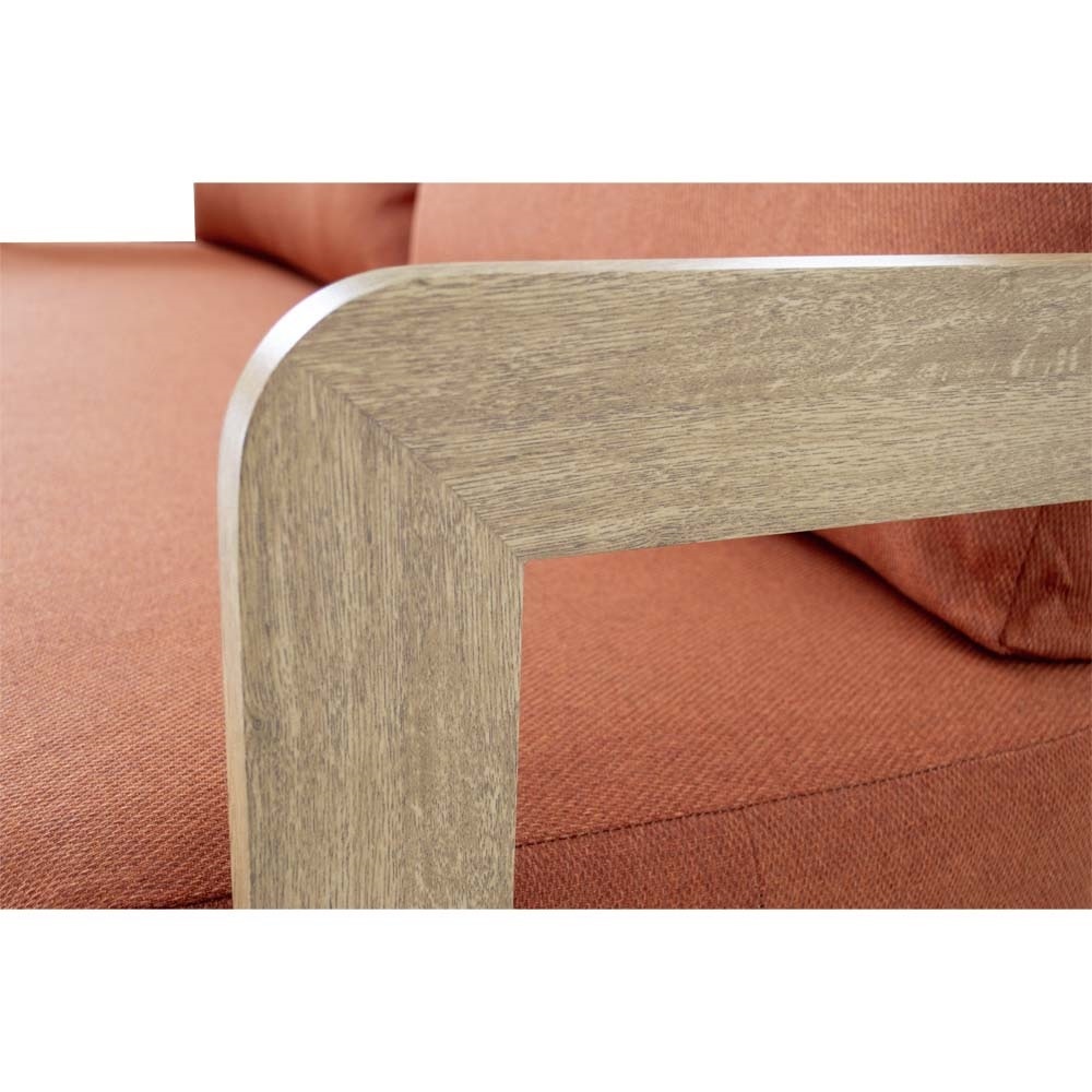 Lesli Living - Loungebank Mylo - Rood - 185x72,5x66cm