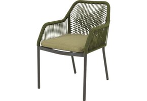 Lesli Living - Bistrostoel Akita - Groen - 56x62x81cm