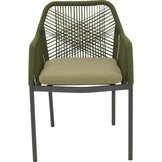 Lesli Living - Bistrostoel Akita - Groen - 56x62x81cm