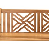 Lesli Living - Loveseat Cross - Zwart - 150x64x92cm