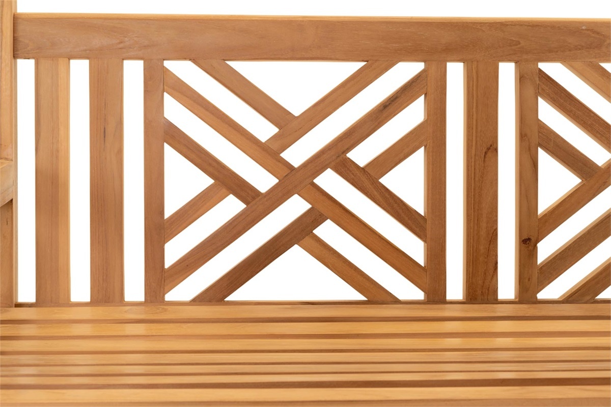 Lesli Living - Loveseat Cross - Zwart - 150x64x92cm